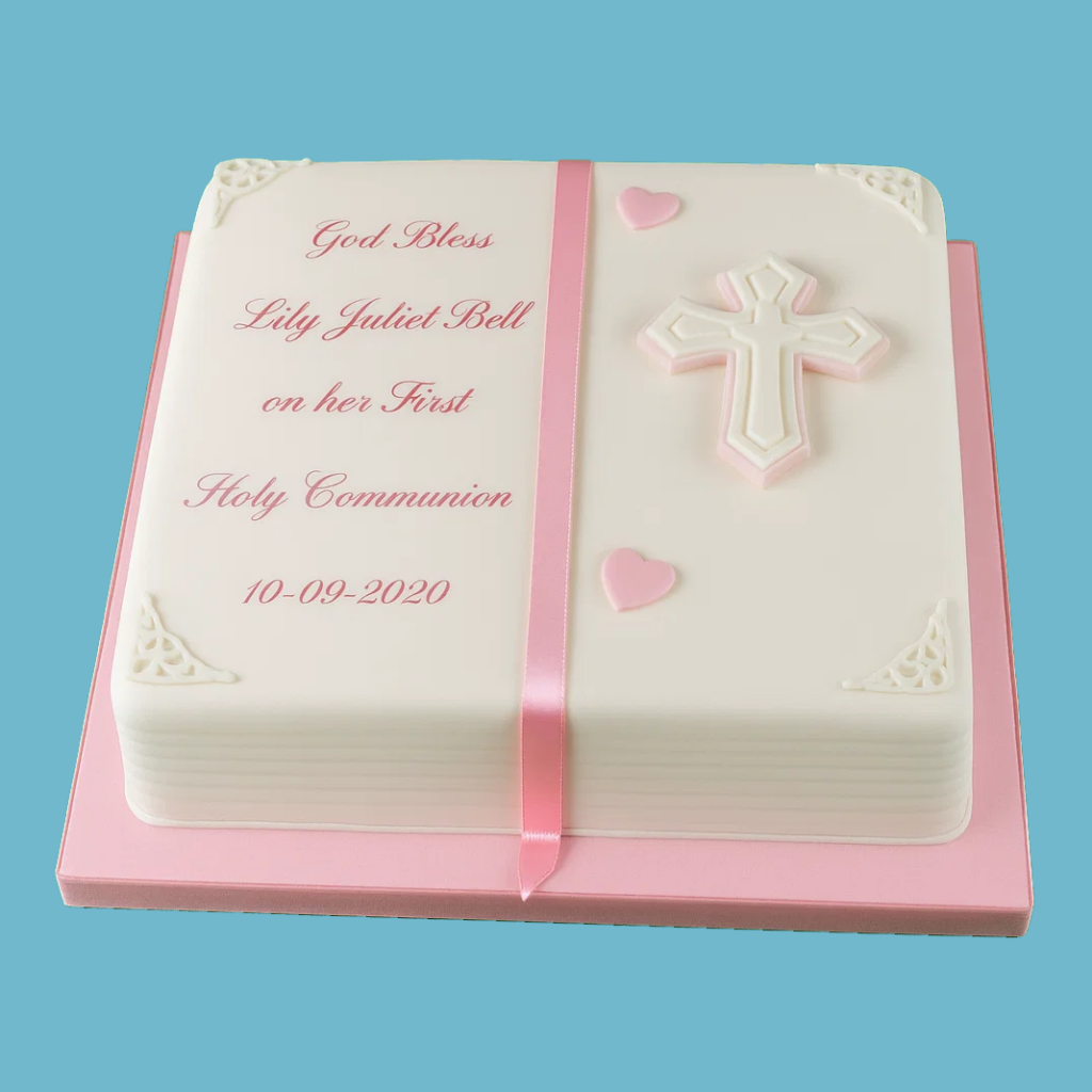 Communion Cake Message Pink First Holy Communion Cake | Joy of Cake