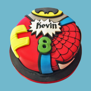 Superhero Mash-Up Cake