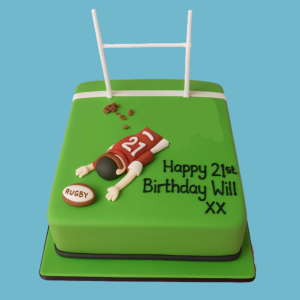 Rugby Pitch Cake