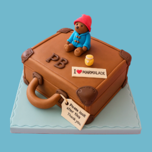 Paddington Bear Suitcase Cake