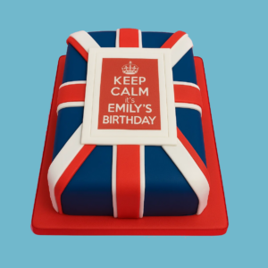 Union Jack Cake with Keep Calm Design
