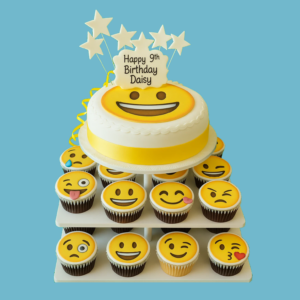 Emoji Cake & Cupcake Tower