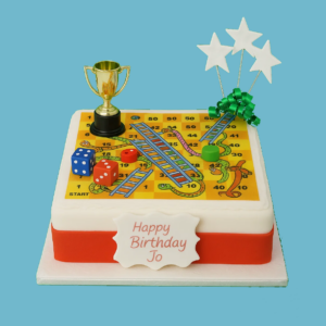 Snakes and Ladders Game Cake
