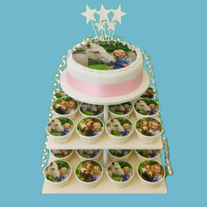 Personalised Photo Cake & Cupcake Tower