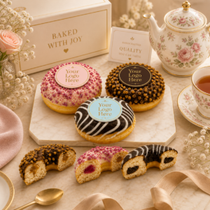Box of 9 Branded Doughnuts