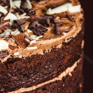 Gluten Free Chocolate Caramel Fudge Cake